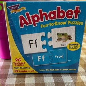 NWT Alphabet Learning Puzzles - Blue